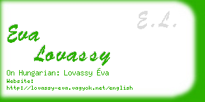 eva lovassy business card