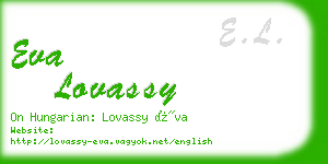 eva lovassy business card